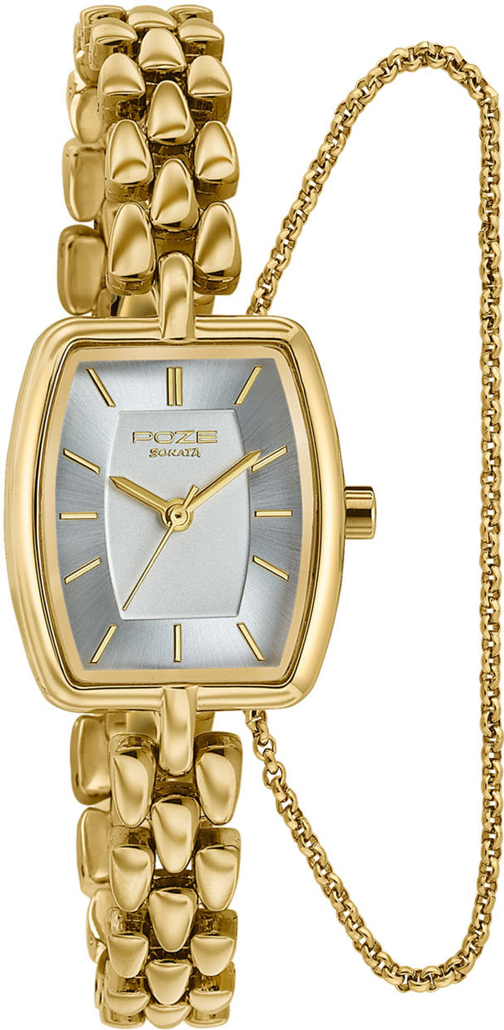 Image of SONATA Poze Drop 9.2 Poze 9 Quartz White Dial IPG Alloy Strap Analog Watch - For Women