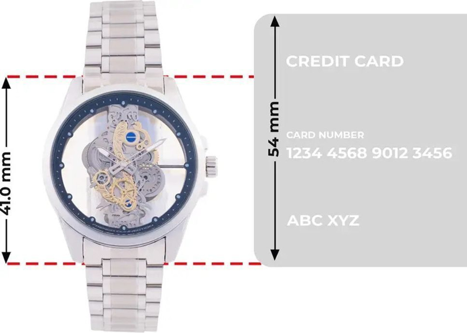 Image of Vondex skeleton round VONDEX analog watch for men. Analog Watch - For Men