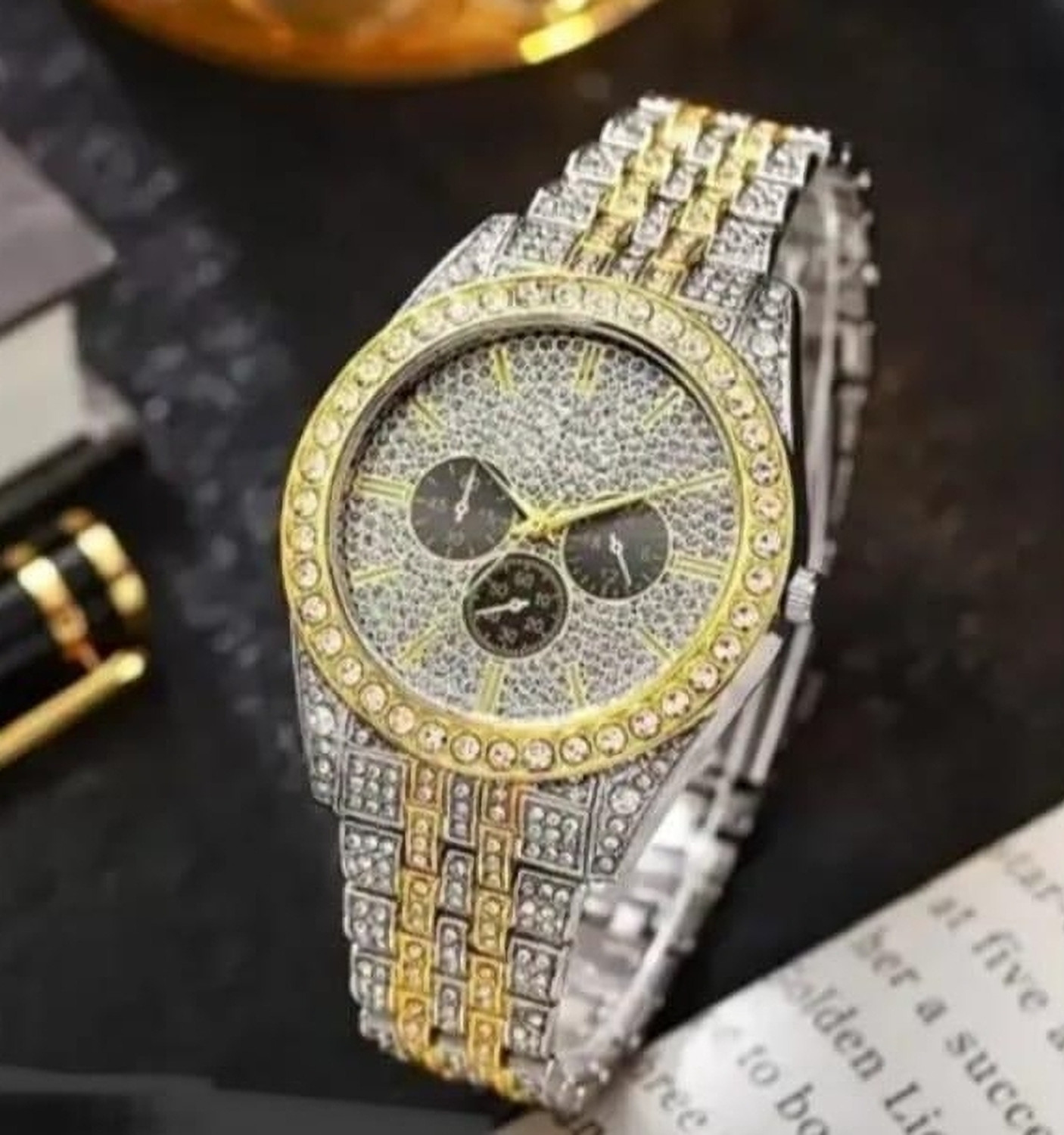 Image of kriss collection Ik sg Studded Analog Watch - For Men