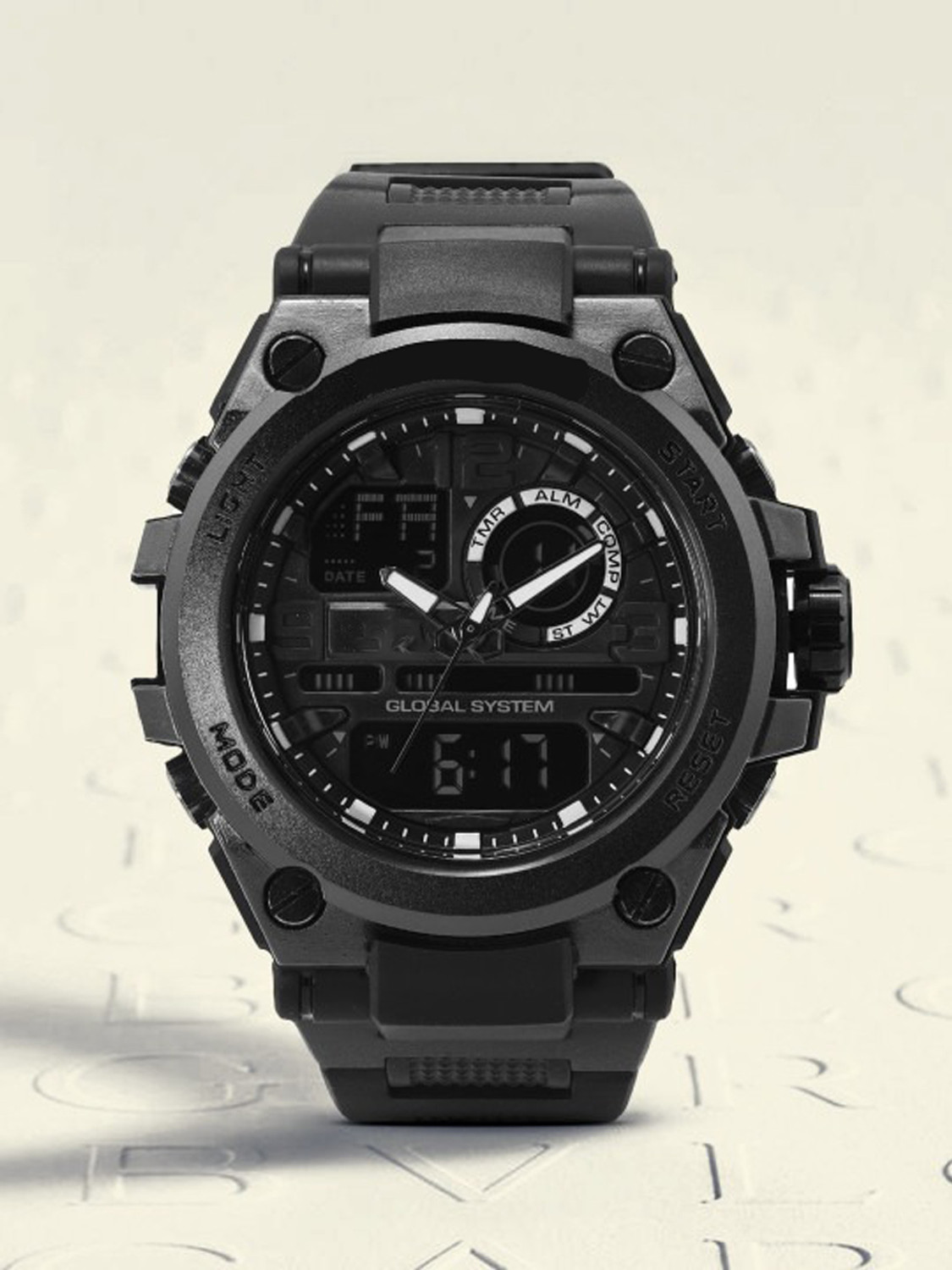 Image of luxurit Men's Black Analog-Digital Sports Watch Analog-Digital Watch - For Men 1809