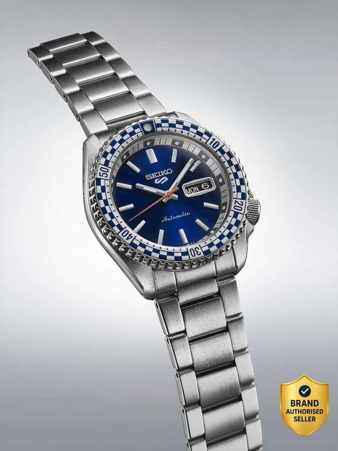 Image of Seiko Seiko Checker Flag Special Edition 5 Sports Automatic Watch for Men-SRPK65K1 Analog Watch - For Men