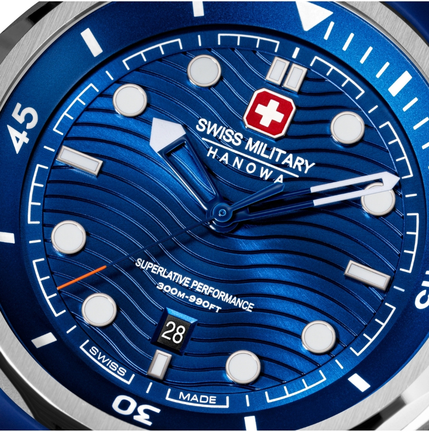 Image of Swiss Military Hanowa BREAKWATER BREAKWATER Blue Round Dial Comes With Swiss Made Analog Watch For Men's Analog Watch - For Men