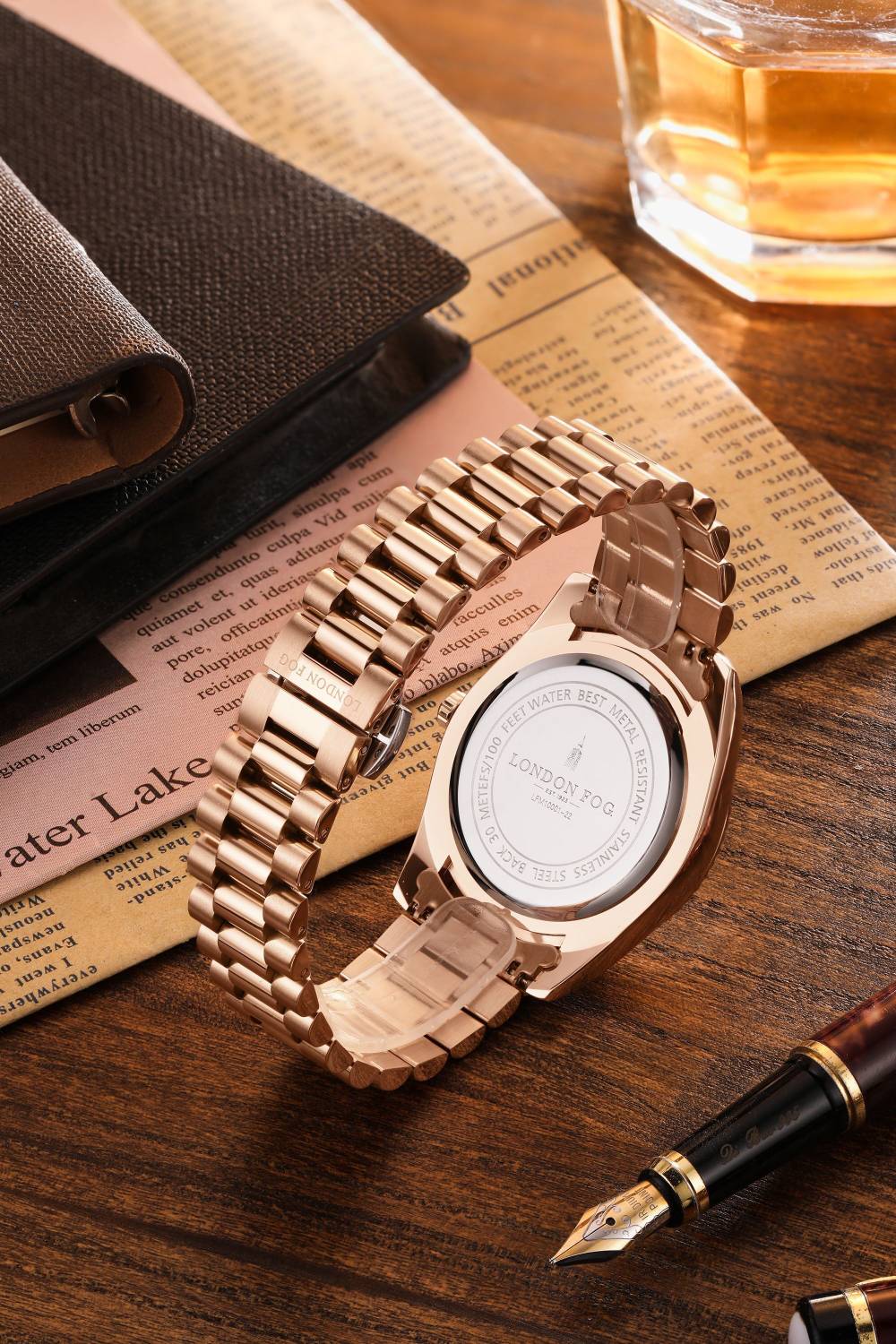 London Green Dial Rose Gold Watch - Image 5