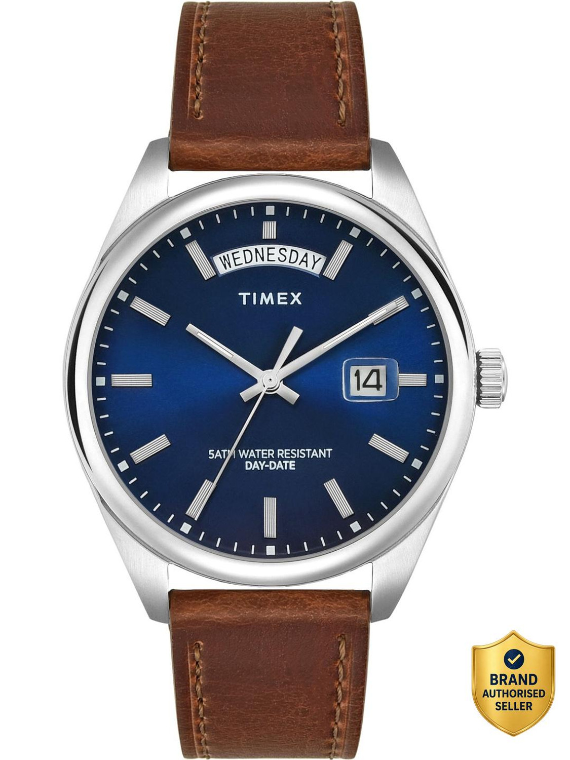 Image of TIMEX TWEG27105 Legacy Round 41mm Blue Dial Analog Watch - For Men