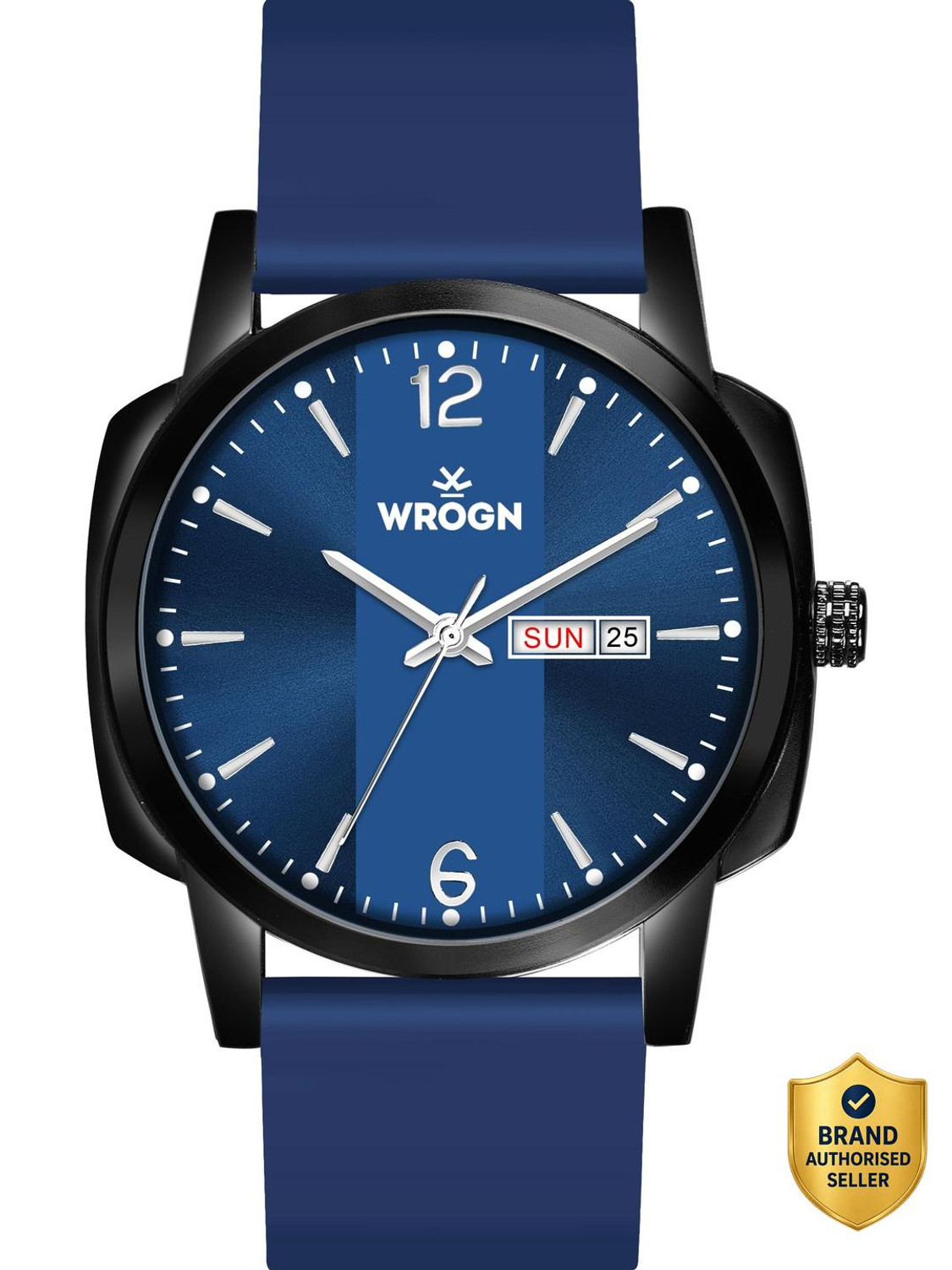 Image of WROGN WR-6604-Blue Day and Date Display Analog Watch - For Men