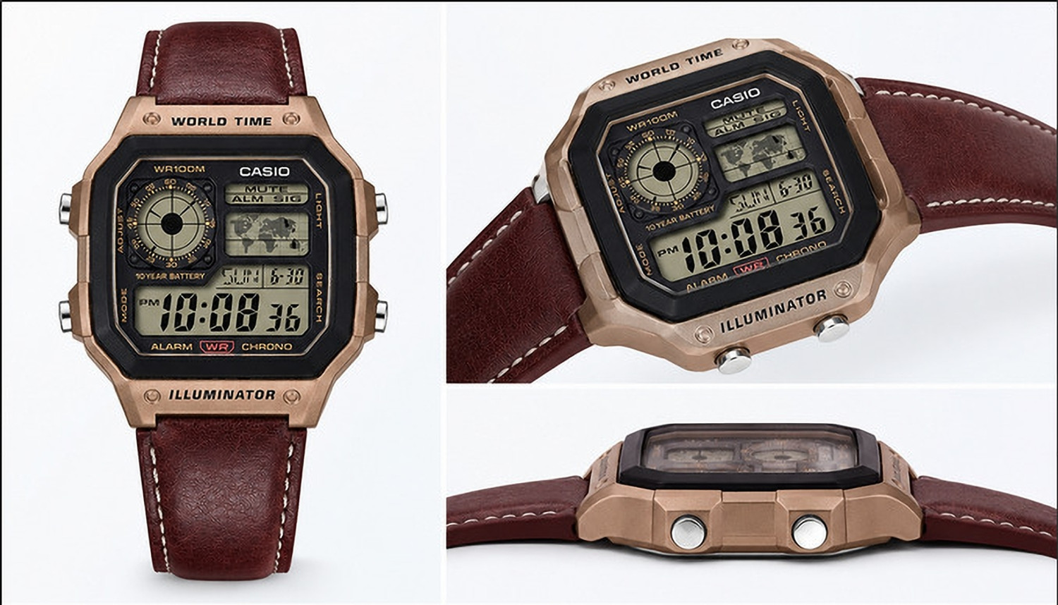 Image of GASIQ Wrold Time World Time Analog-Digital Watch - For Men