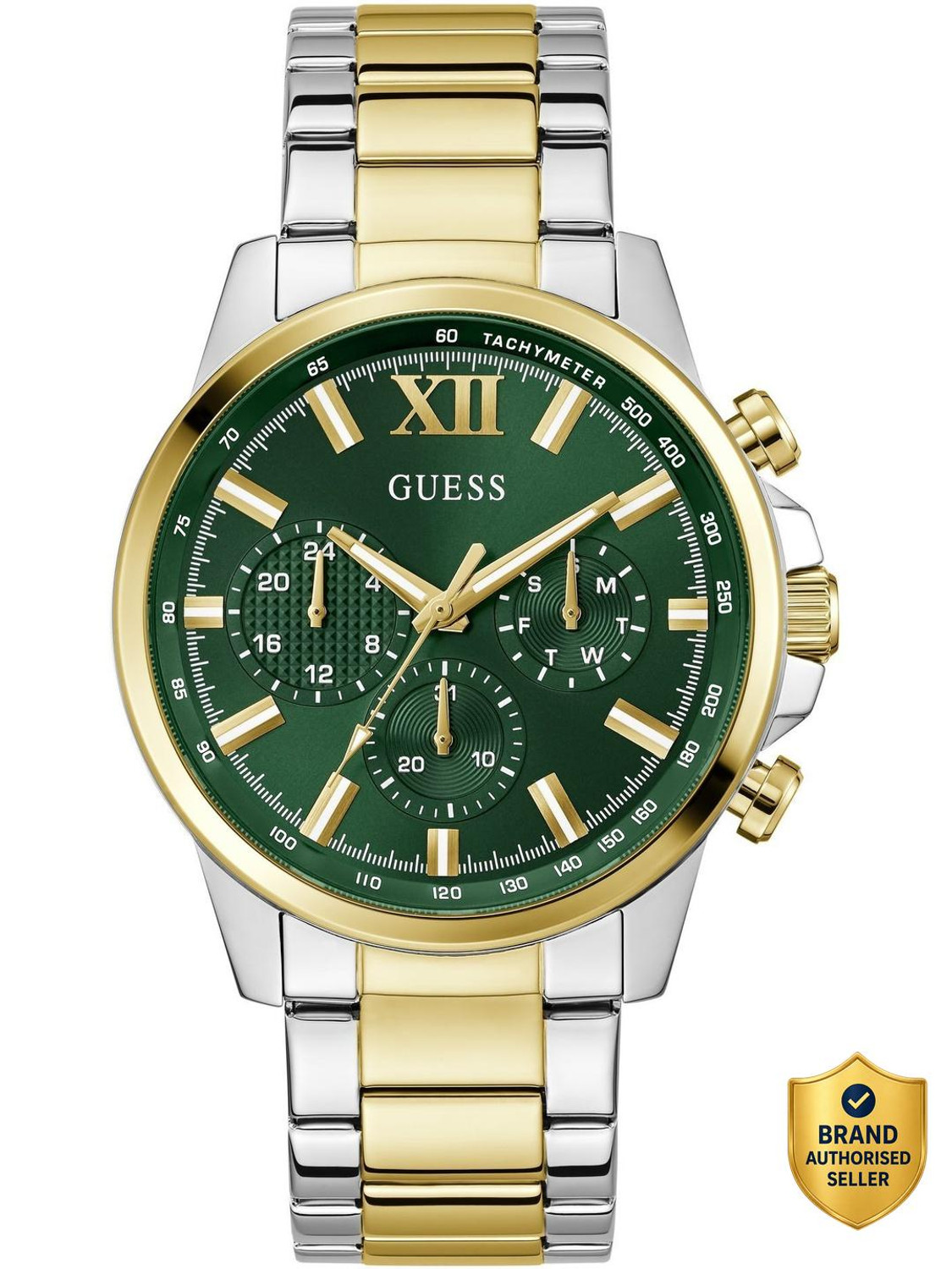 Image of GUESS GW0900G5 GUESS Walker Green Round Dial Analog Watch - For Men