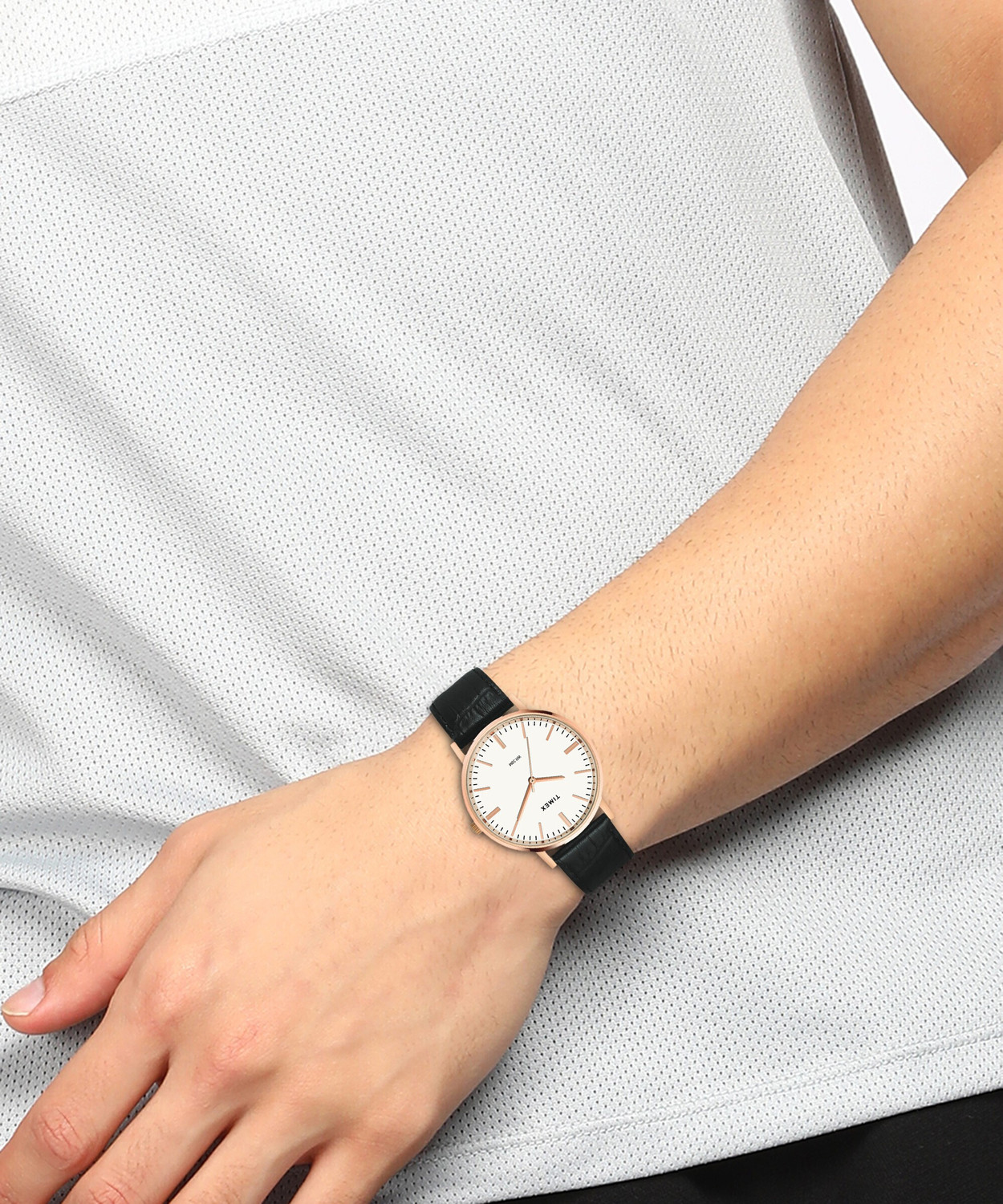 Image of TIMEX Round 41mm White Dial Analog Watch - For Men
