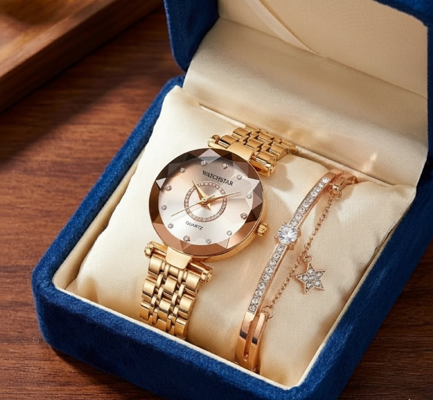 Image of watchstar Elegant Rose Gold Watch & Bracelet Set Watch and Bracelet combo for women06 Analog Watch - For Women