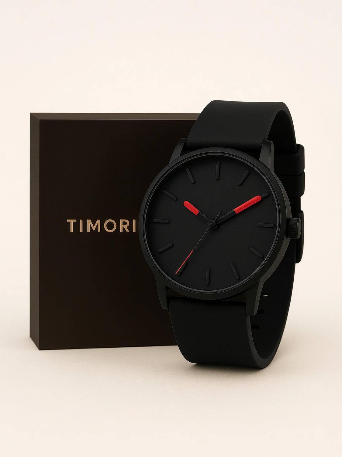 Timorix Full Black Dial Analog Watch for Men - Image 1