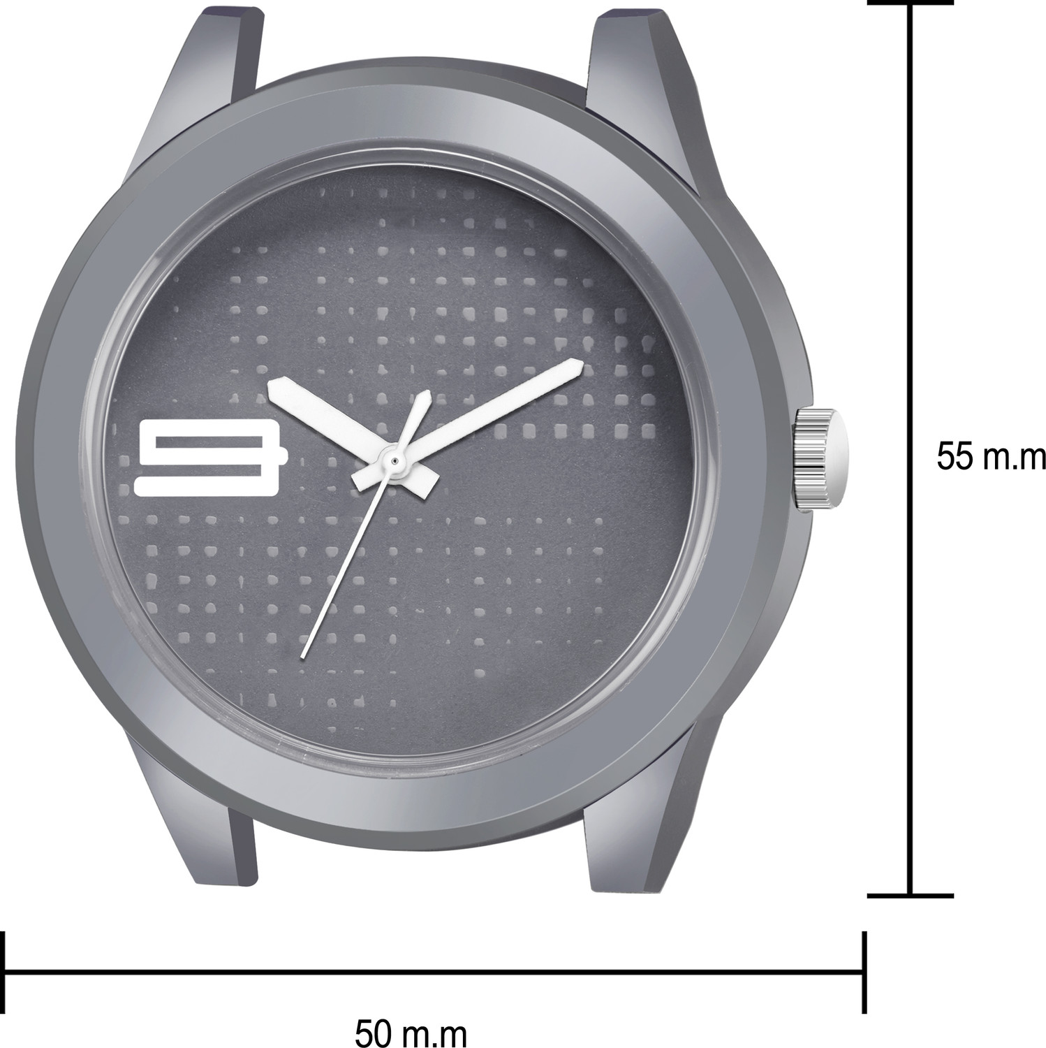 Image of GRIHAM Classic Grey and White with Black Silicone Strap Analog Watch Classic Grey and White with Black Silicone Strap Analog Watch Analog Watch - For Men