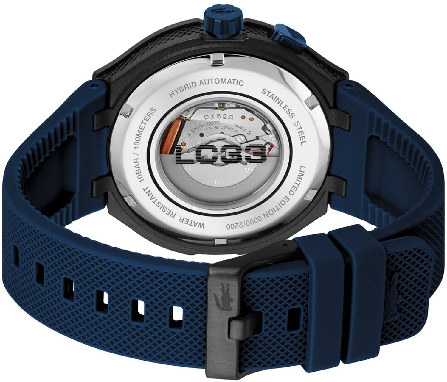 Image of Lacoste Lc33 Mech Hybrid Automatic Blue Round Dial Men's Watch - 2011467 Analog Watch - For Men 2011467