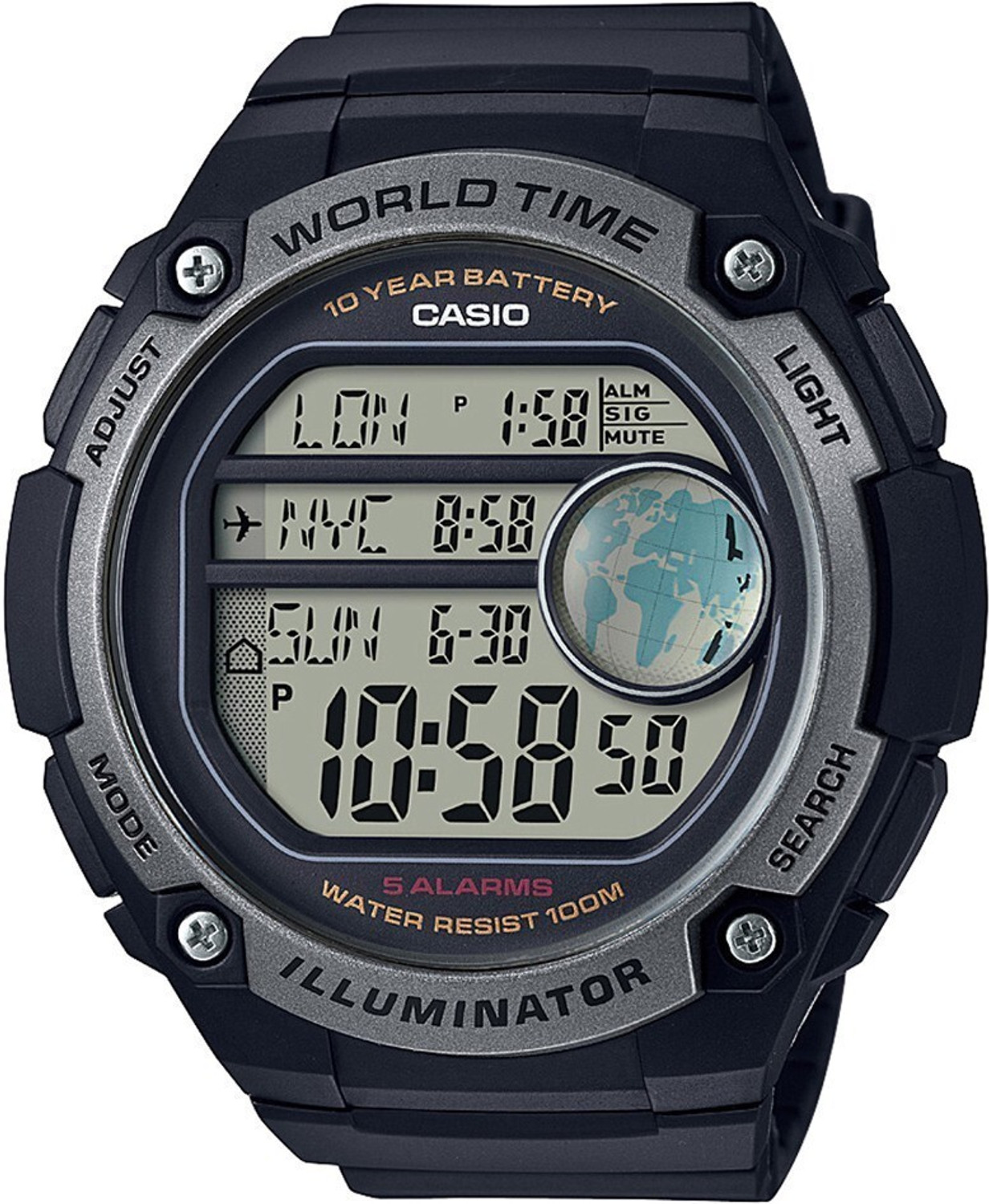 Image of CASIO AE-3000W-1AVDF Youth Digital ( AE-3000W-1AVDF ) Digital Watch - For Men