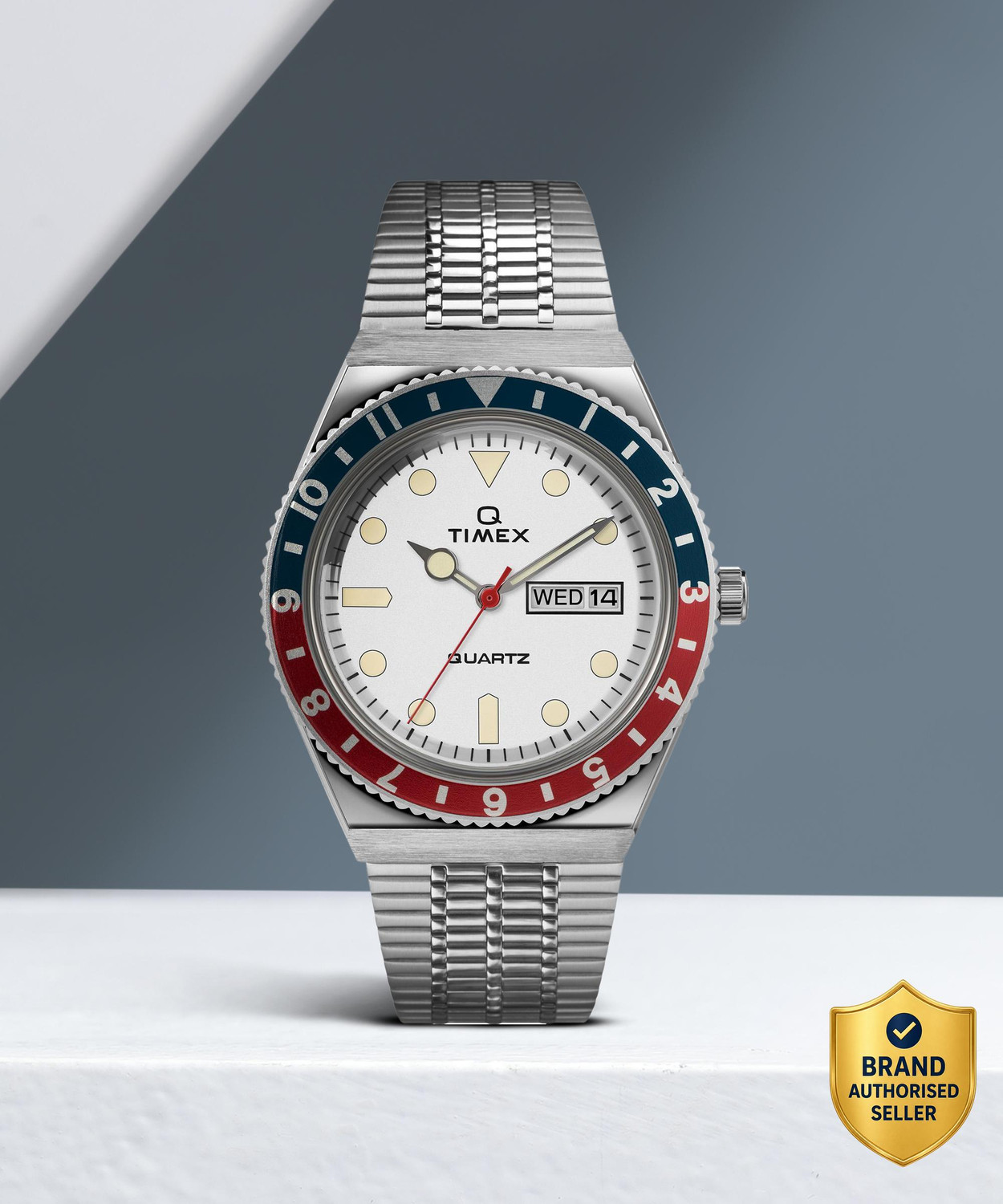 Image of TIMEX Q Reissue Q Round 38mm White Dial Analog Watch - For Men