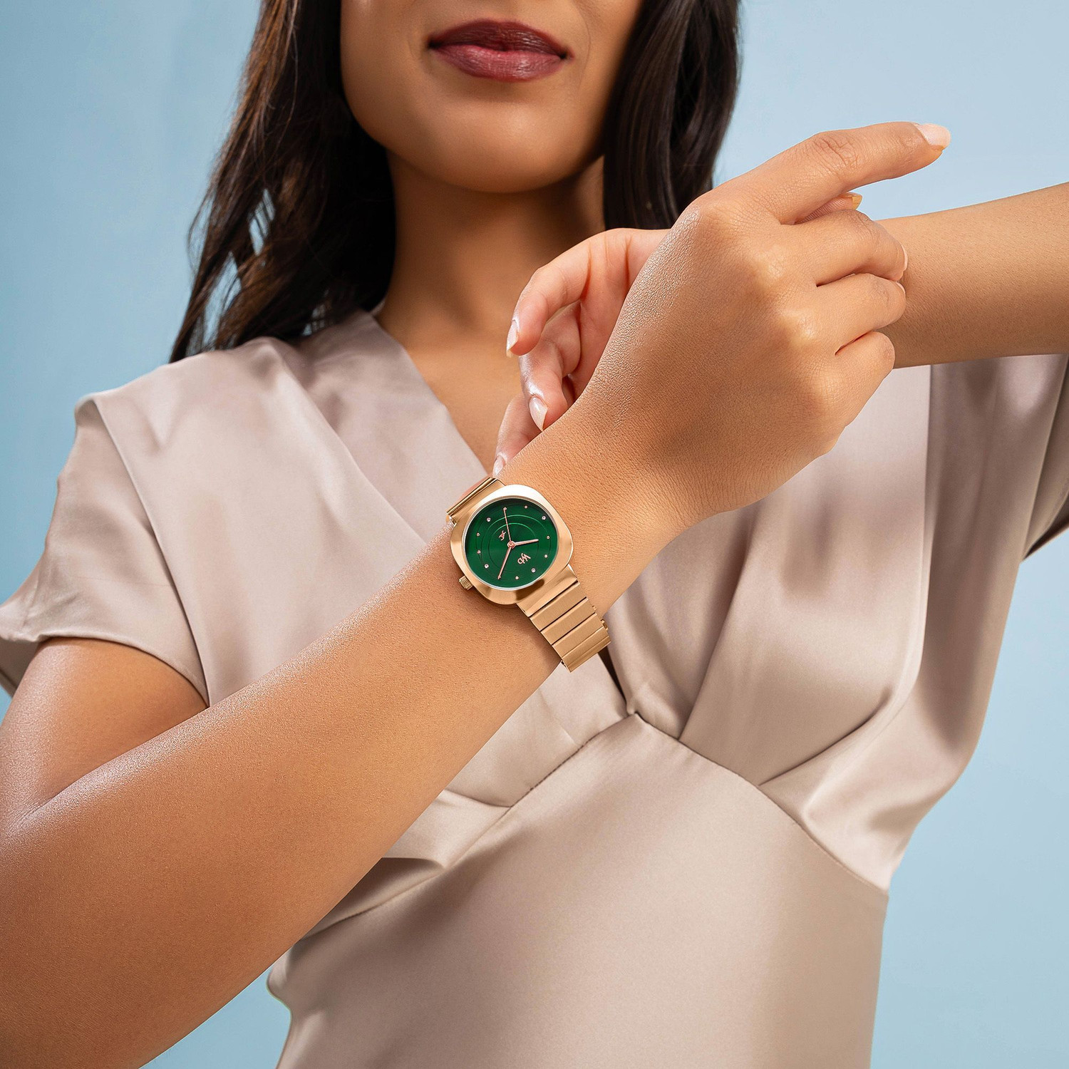 Image of Fastrack Fastrack Vyb Mirage Fastrack Vyb Mirage Quartz Green Square Dial Women's Watch Analog Watch - For Women