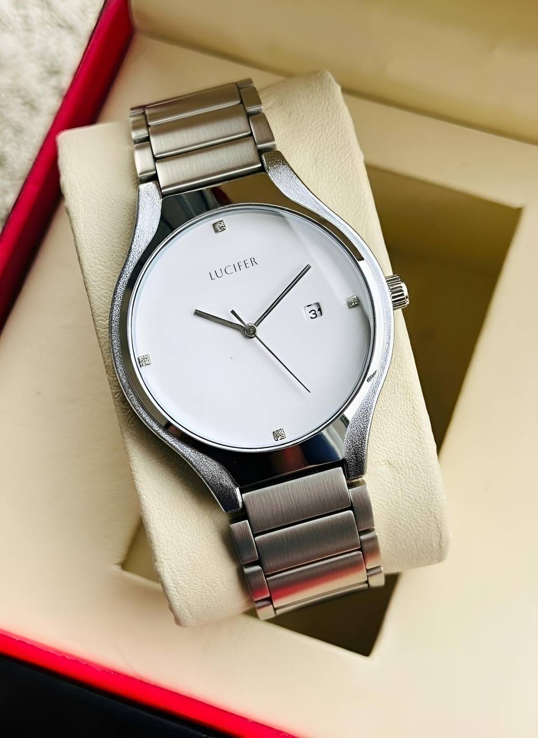 Lucifer AVM39 White11 Men's Analog Watch - Image 2