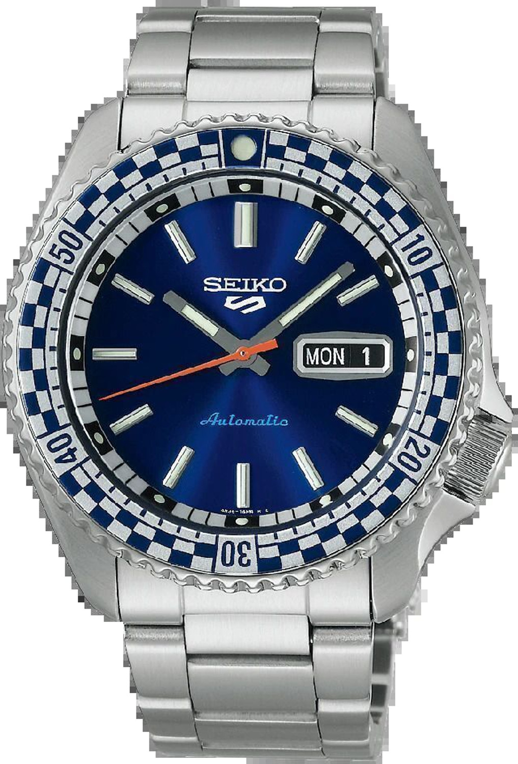 Image of Seiko Seiko Checker Flag Special Edition 5 Sports Automatic Watch for Men-SRPK65K1 Analog Watch - For Men