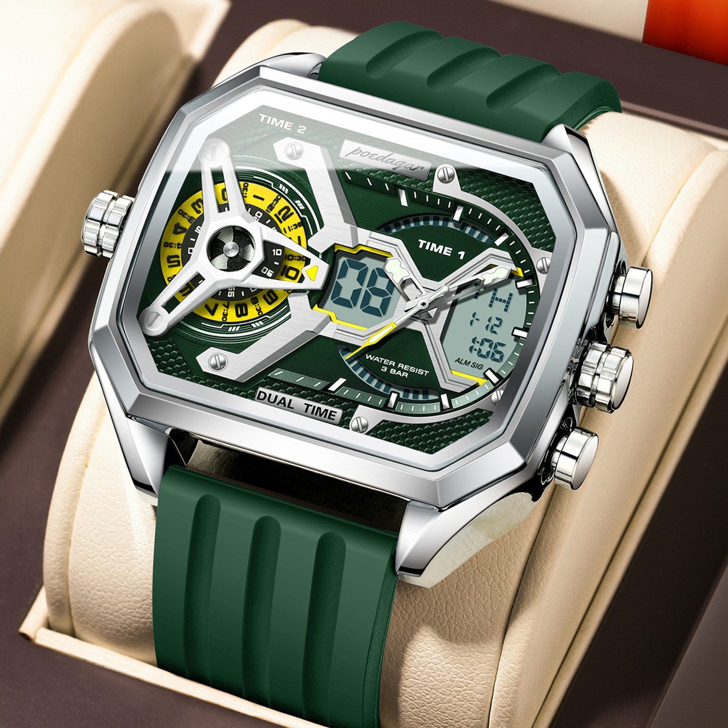 Image of POEDAGAR E106G-C Analog-Digital Watch - For Men