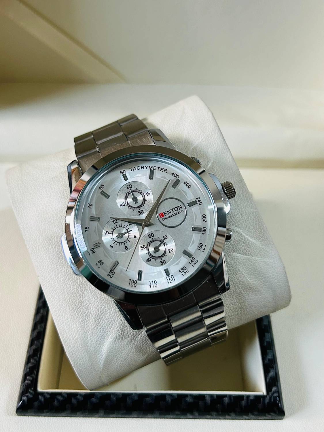 FANTON WATCHES Men's Green Dial Chronograph Watch - Image 1