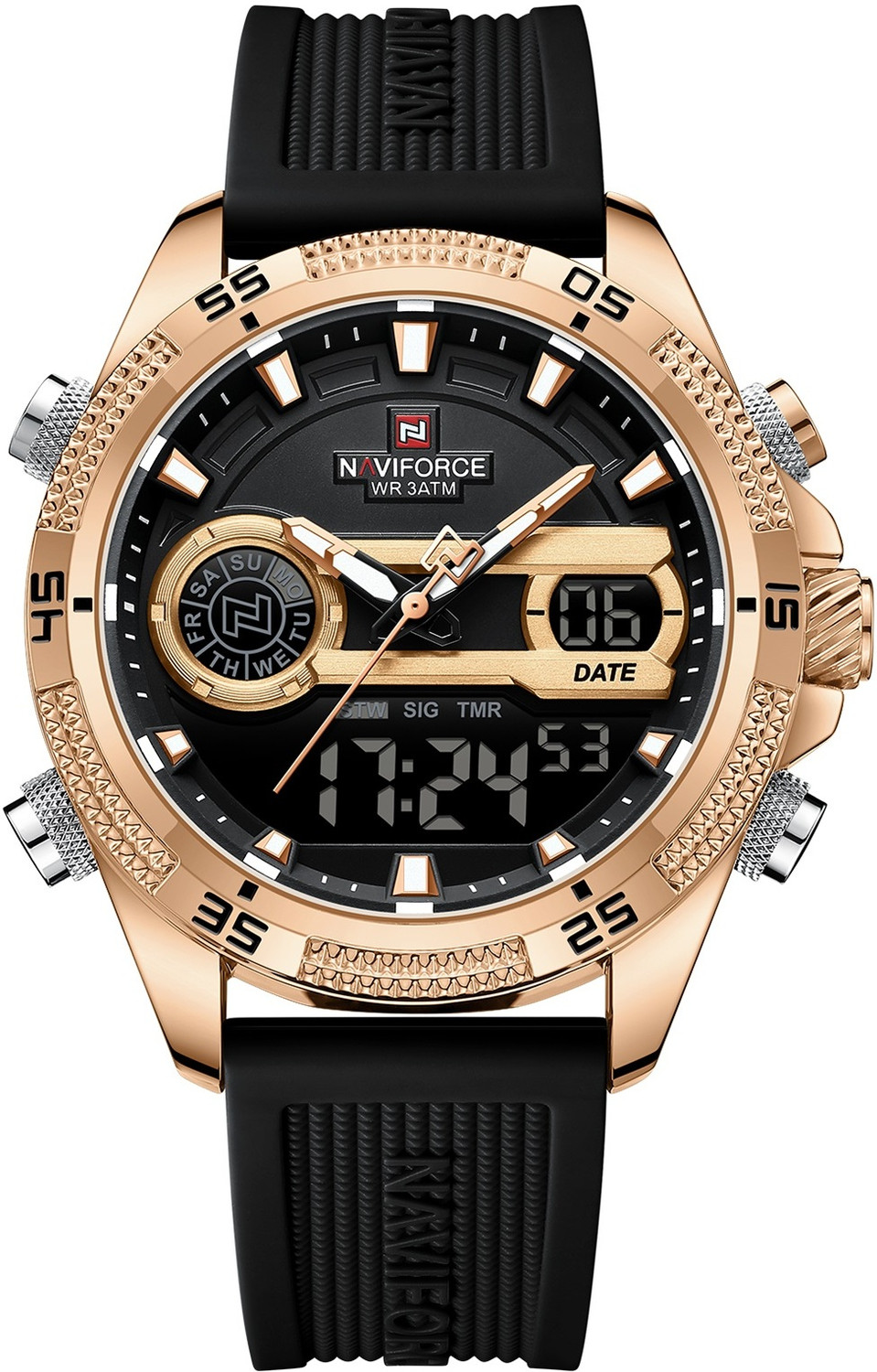 Image of NAVIFORCE NF9223-ROSEGOLD NF9223 Analog-Digital Watch - For Men