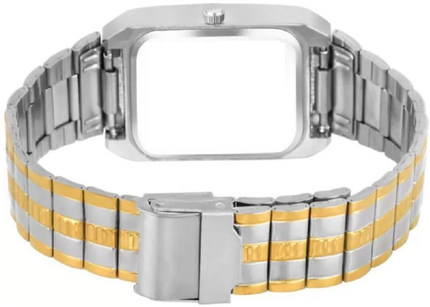 Image of HMT DLX HMTS Day & Date Series Two Tone Plating Golden Metal Wrist Watch Analog Watch - For Men