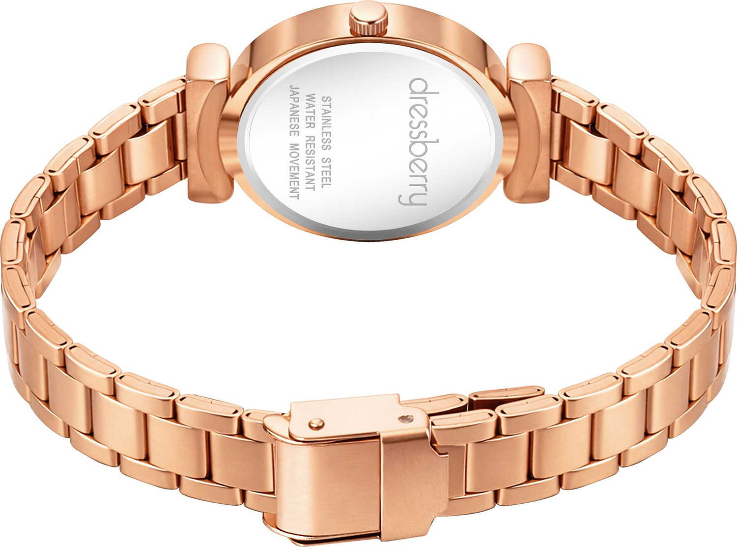 Image of Dressberry 801 Rose Gold Dial For women 801 New Designer Rose Gold Dial with Linked Chain Watch Analog Watch - For Women