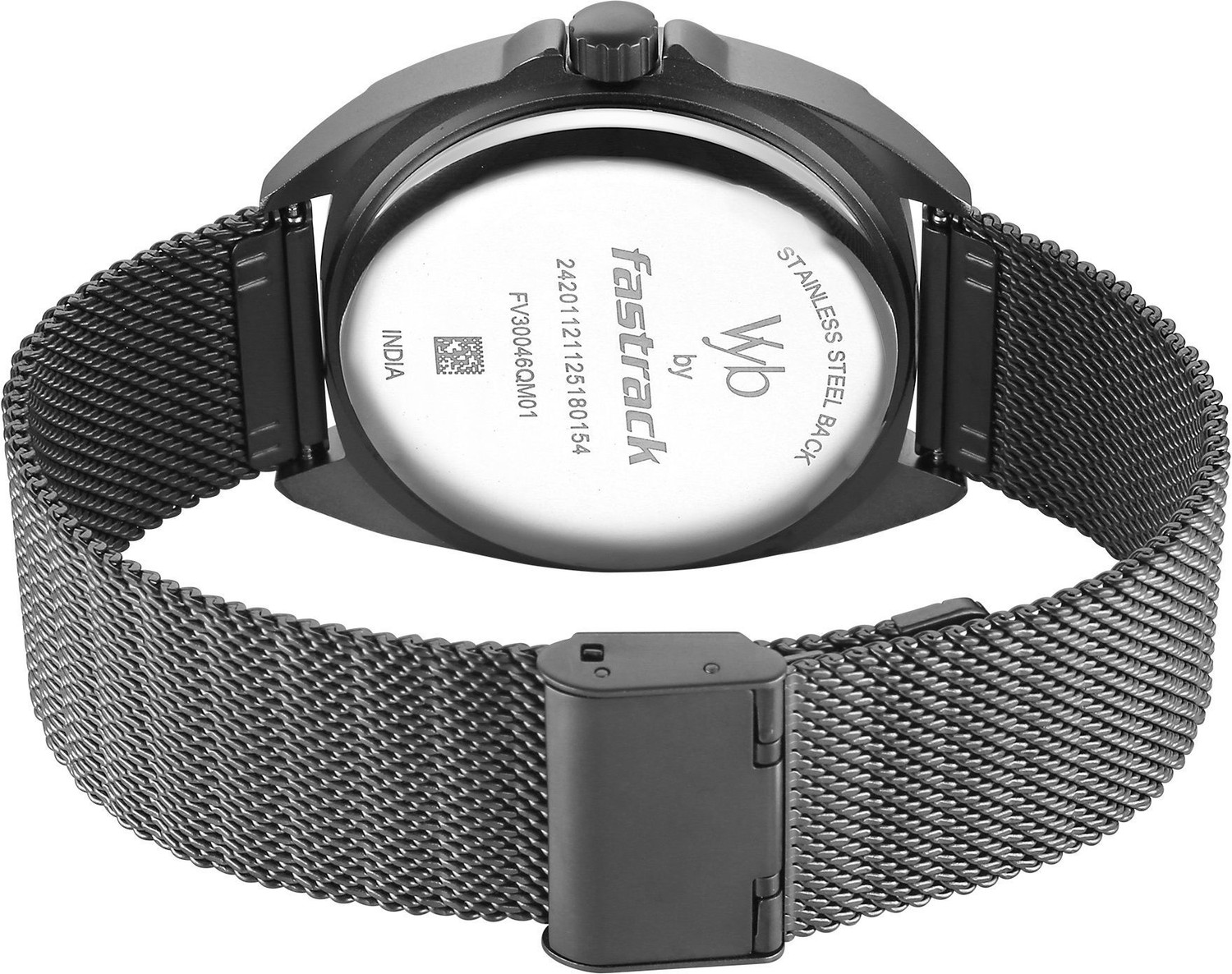 Image of Fastrack Vyb Aviator Fastrack Vyb Aviator Quartz Grey Dial Grey Stainless Steel Strap Analog Watch - For Men