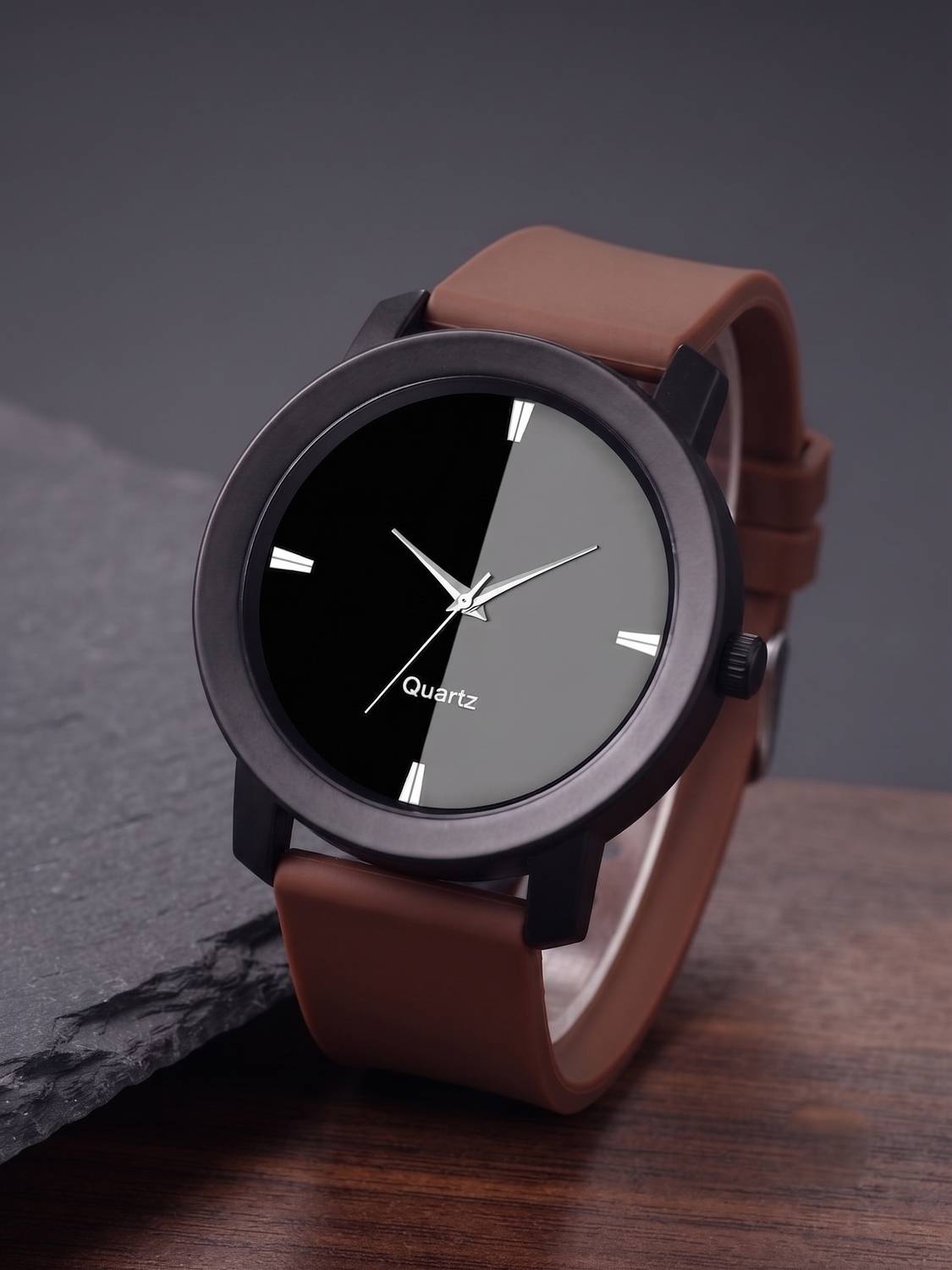 Praizy Times Silicon Strap Analog Watch - Men - Image 1