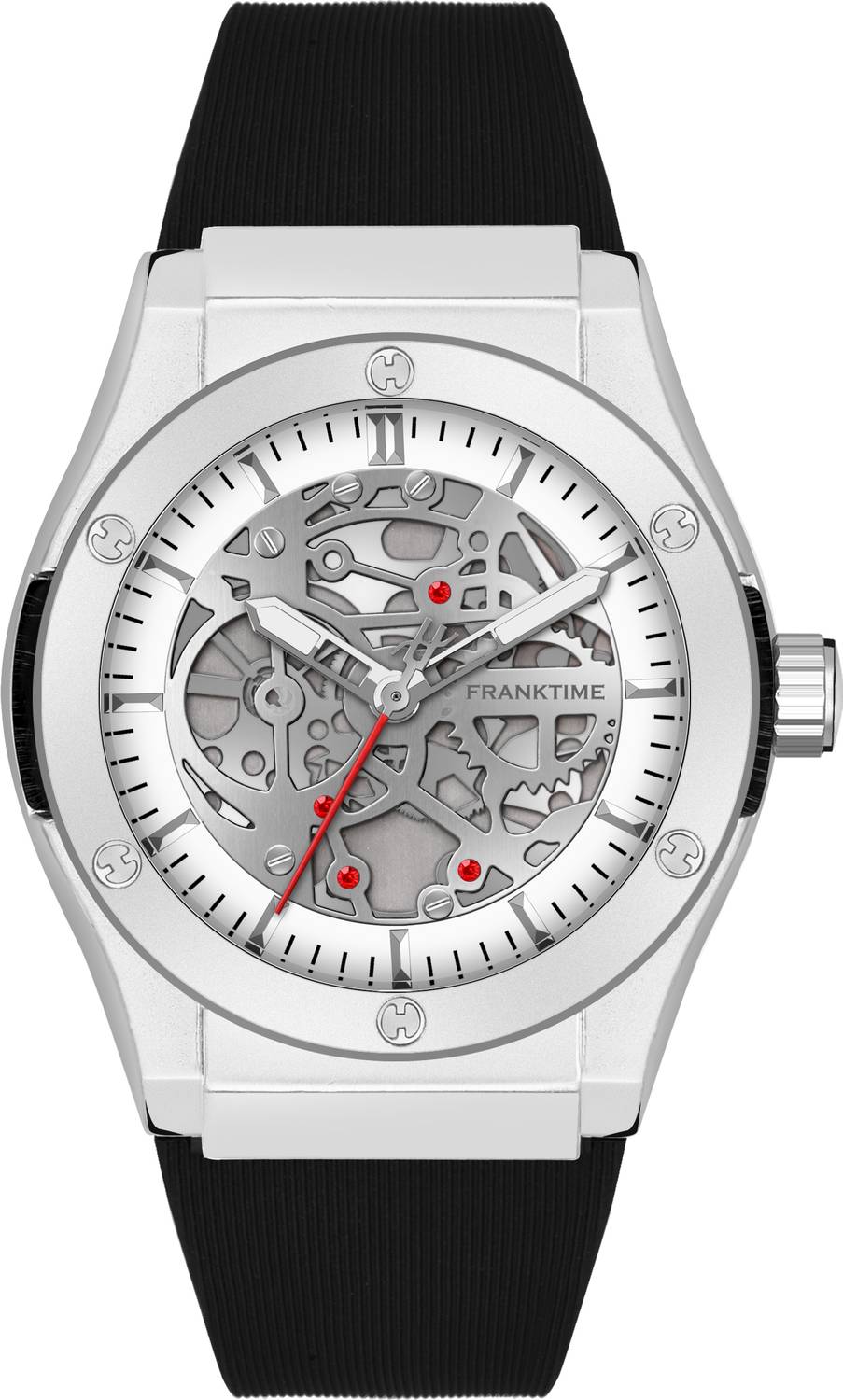 FRANKTIME Apex Men's Black Skeleton Watch - Image 1
