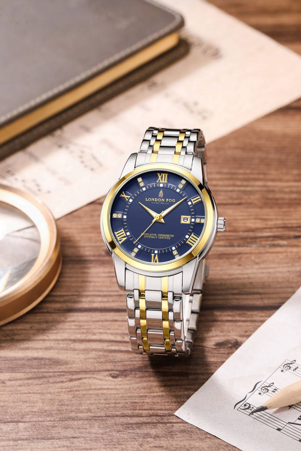 London Blue Dial Two Tone Watch - Image 3