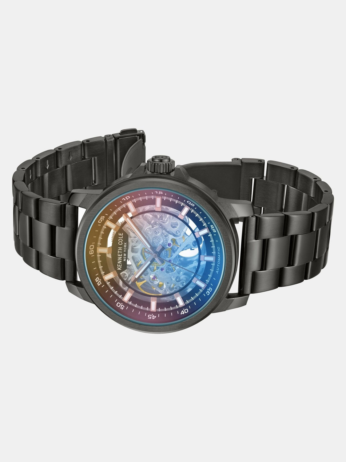 Image of Kenneth Cole Kenneth Cole Automatic Grey Dial Grey Stainless Steel Strap Analog Watch - For Men