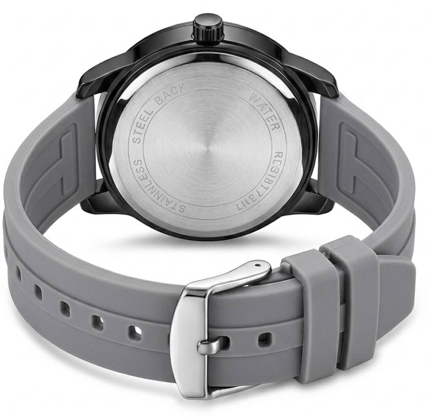 MAAN DD-2401 Prime Dual Dial Black Silicone Watch - Image 4