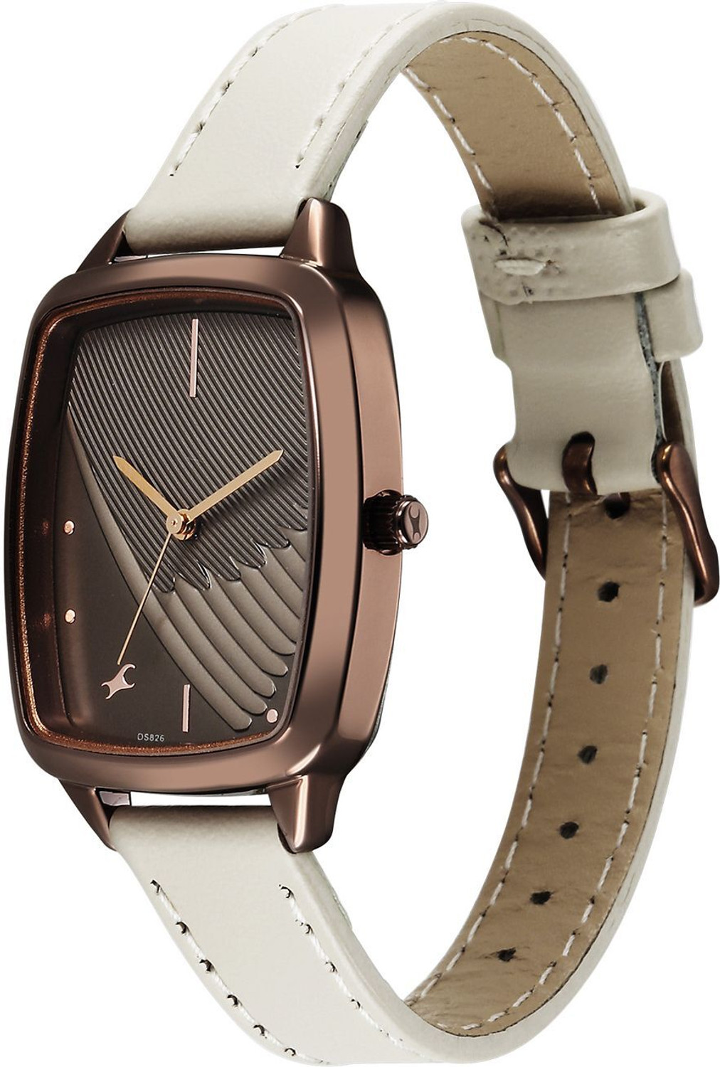 Image of Fastrack Wild Wild Bird Feather Brown Dial Brown Genuine leather Strap Analog Watch - For Women