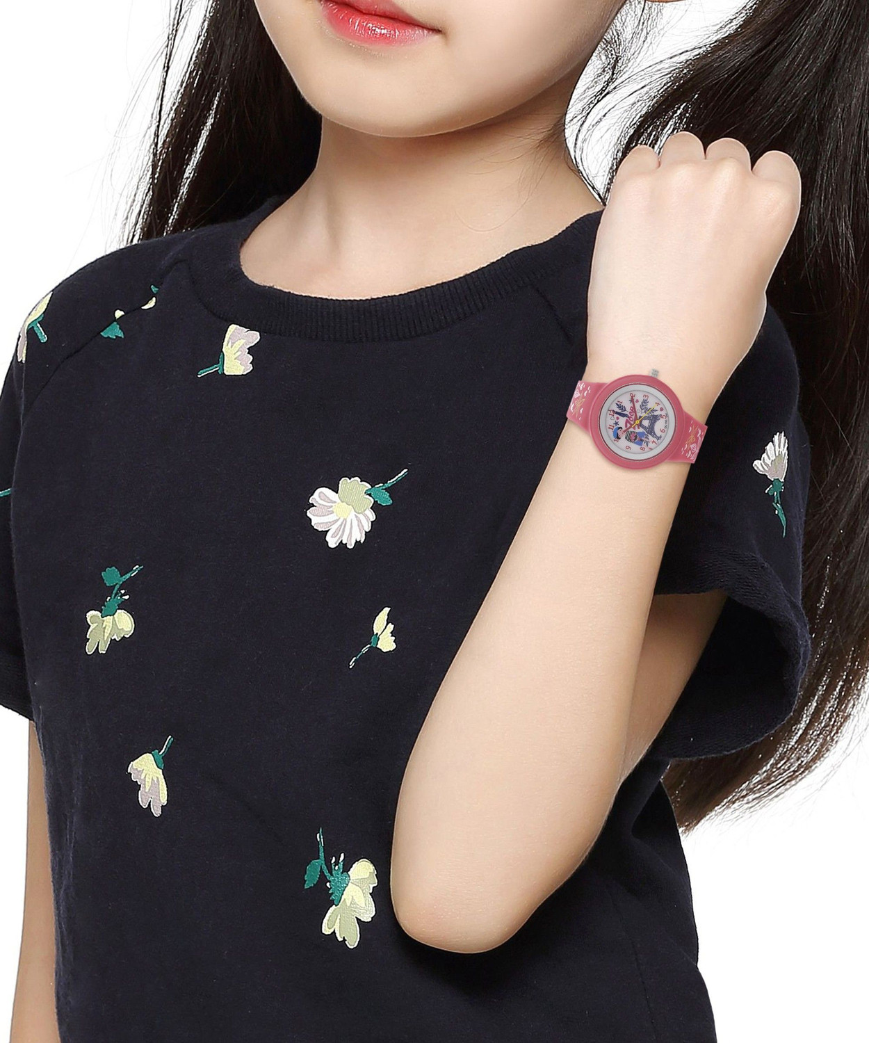 Image of Zoop byTitan NP26006PP01W Zoop Travel Quartz White Dial Red Plastic Strap Analog Watch - For Boys & Girls