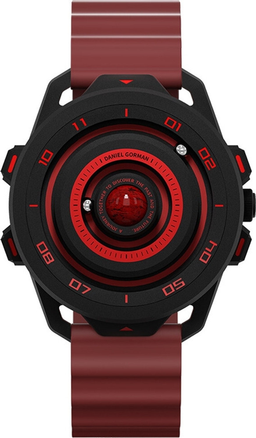 Image of Daniel Gorman 118NNH16 Daniel Gorman Gravity Series with Levitating Magnetic Balls Round Red Men's Analog Watch - For Men