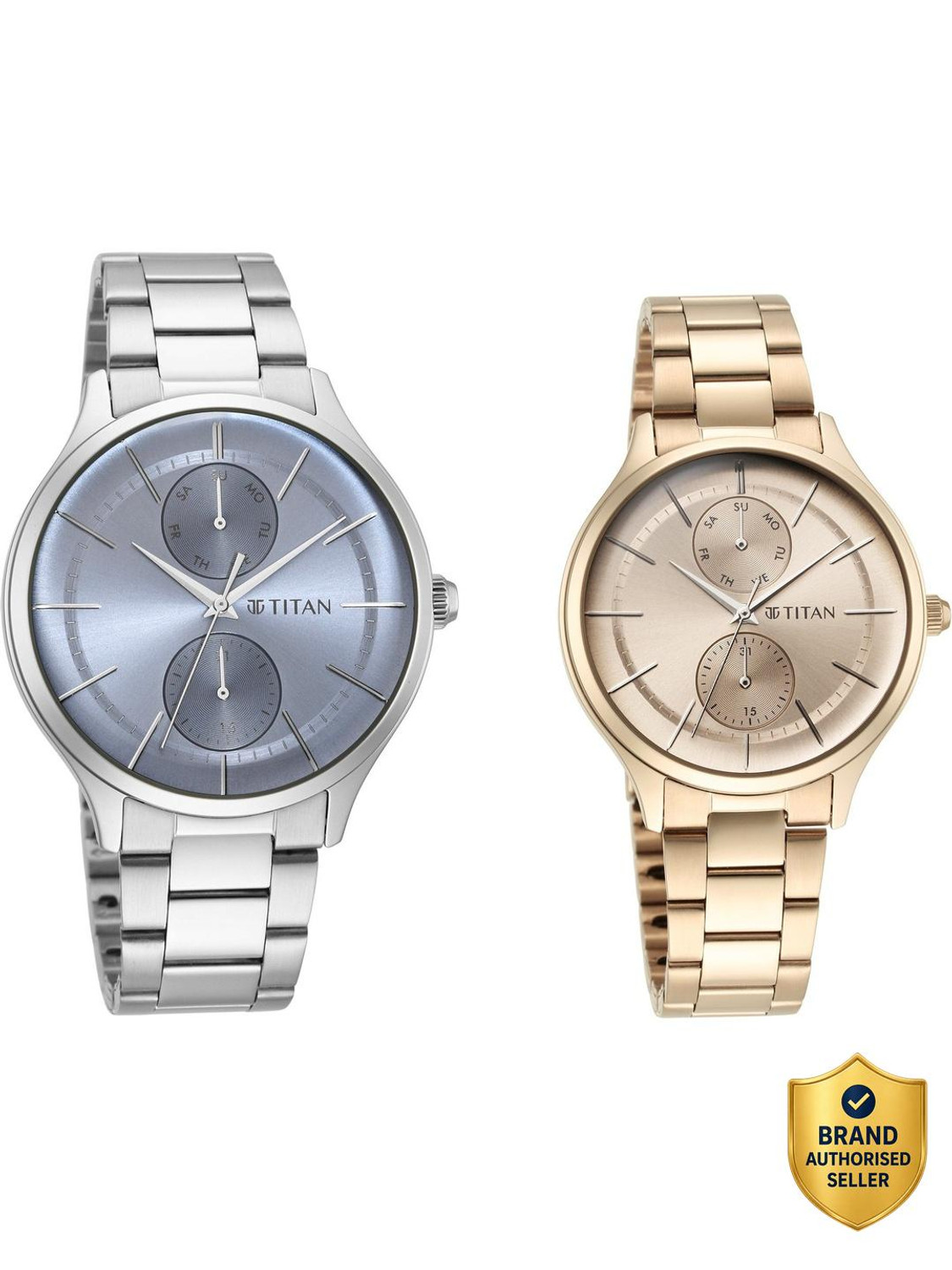 Image of Titan NP9400494204KM01 Modern Bandhan IV Analog Watch - For Couple