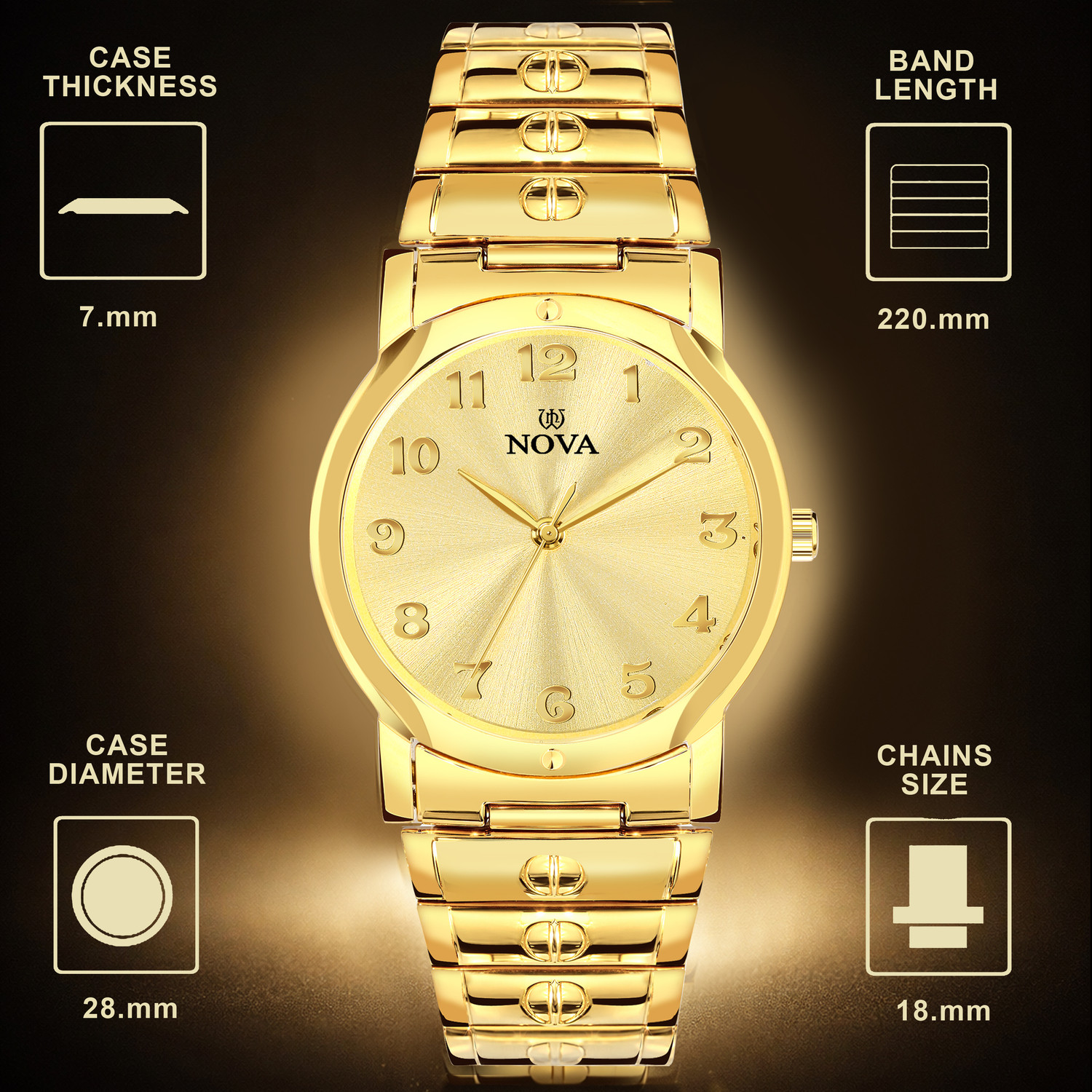 Image of NOVA Golden watch Analog Watch - For Men