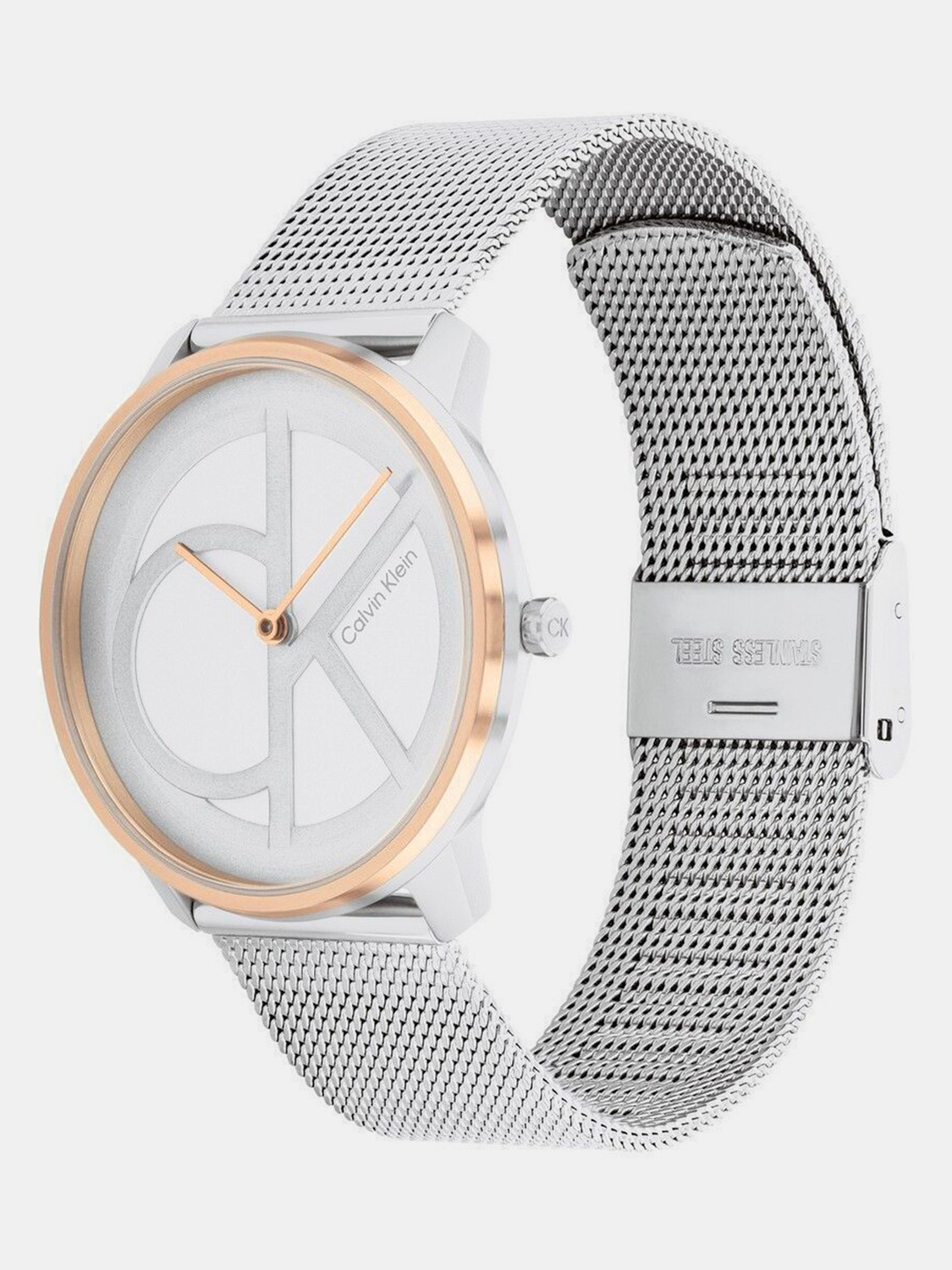 Image of Calvin Klein Ck Iconic Iconic Qtz Basic Slim Silver White Round Dial Unisex / Analog Watch - For Men & Women