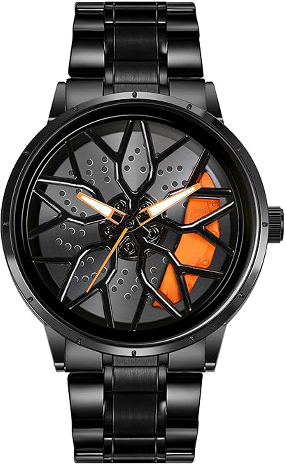 Image of Glowme Glowme Tencel Car Wheel Analog Watch - For Men