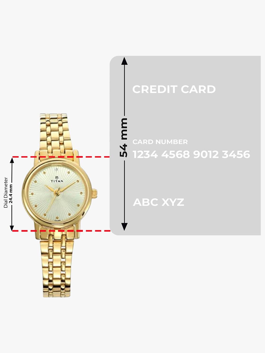 Titan Karishma Champagne Dial Golden Watch - Image 4