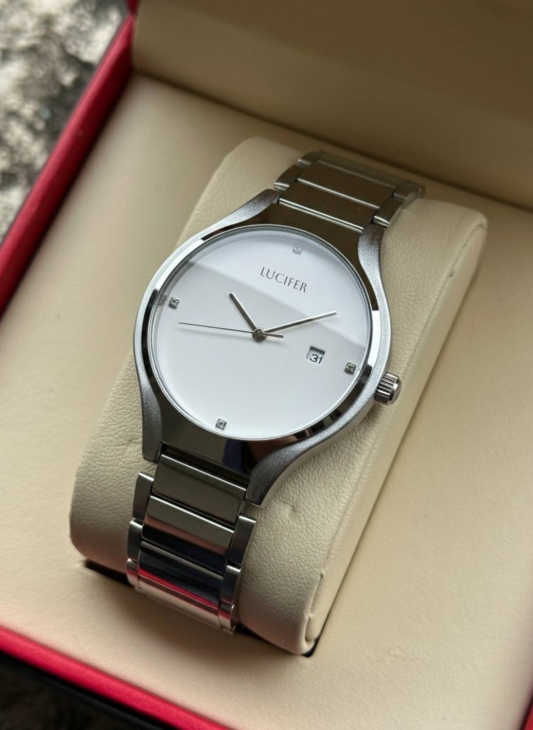 Lucifer AVM39 White11 Men's Analog Watch - Image 3