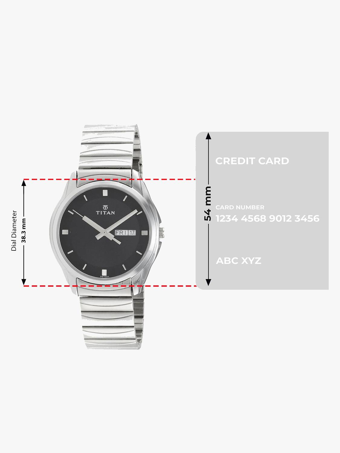 Titan Karishma Black Dial Silver Strap Watch - Men - Image 4