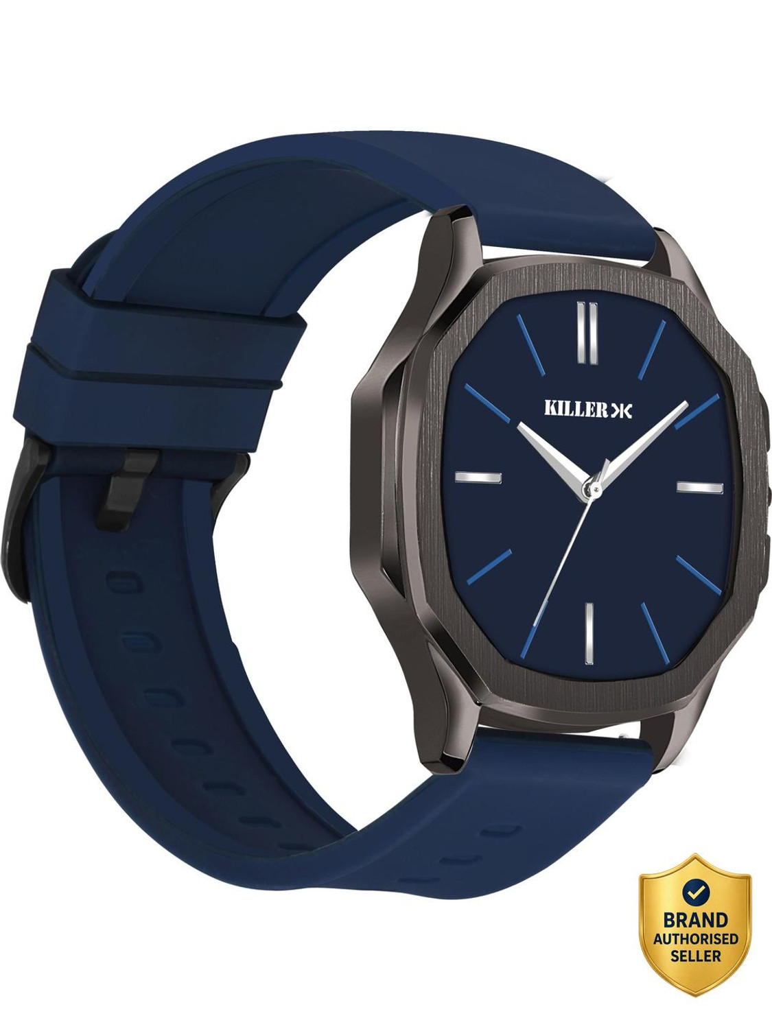 Image of KILLER Minimalist Gun Metal Series | Smart Watch Strap | Smart Clip | Soft Silicon Minimalist Gun Metal Series | Smart Watch Strap | Smart Clip | Soft Silicon Analog Watch - For Men