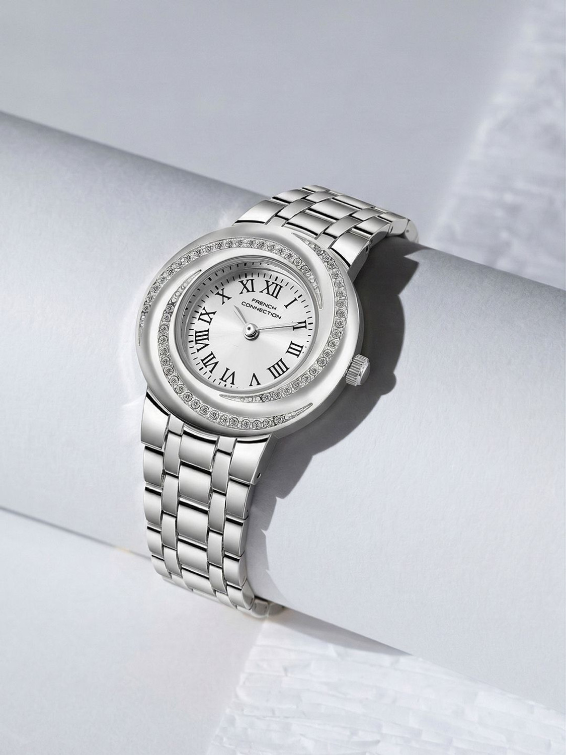 Image of French Connection French Connection Silver Round Quartz Analog Watch - For Women