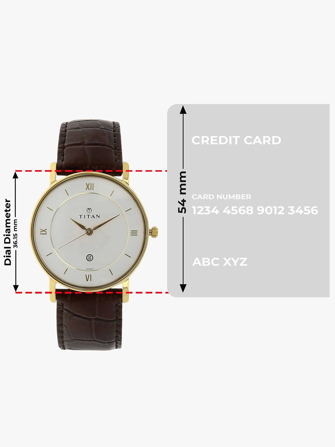 Titan NQ9162YL01 Men's White Dial Brown Leather Strap Watch - Image 4