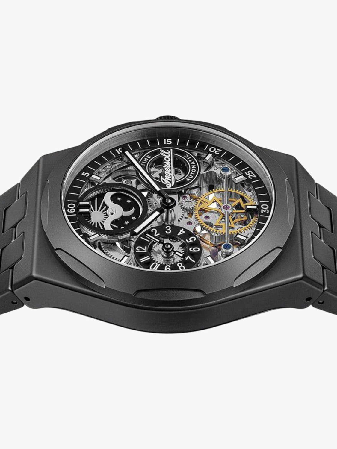 Image of Ingersoll I15102 Automatic Ceramic Black Dial With Lifetime Warranty Analog Watch - For Men