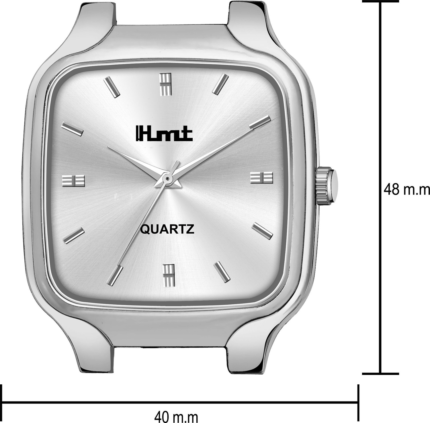 Image of hmt QUARTZ Plain Square Original Silver Plated For Boys Analog Watch - For Men