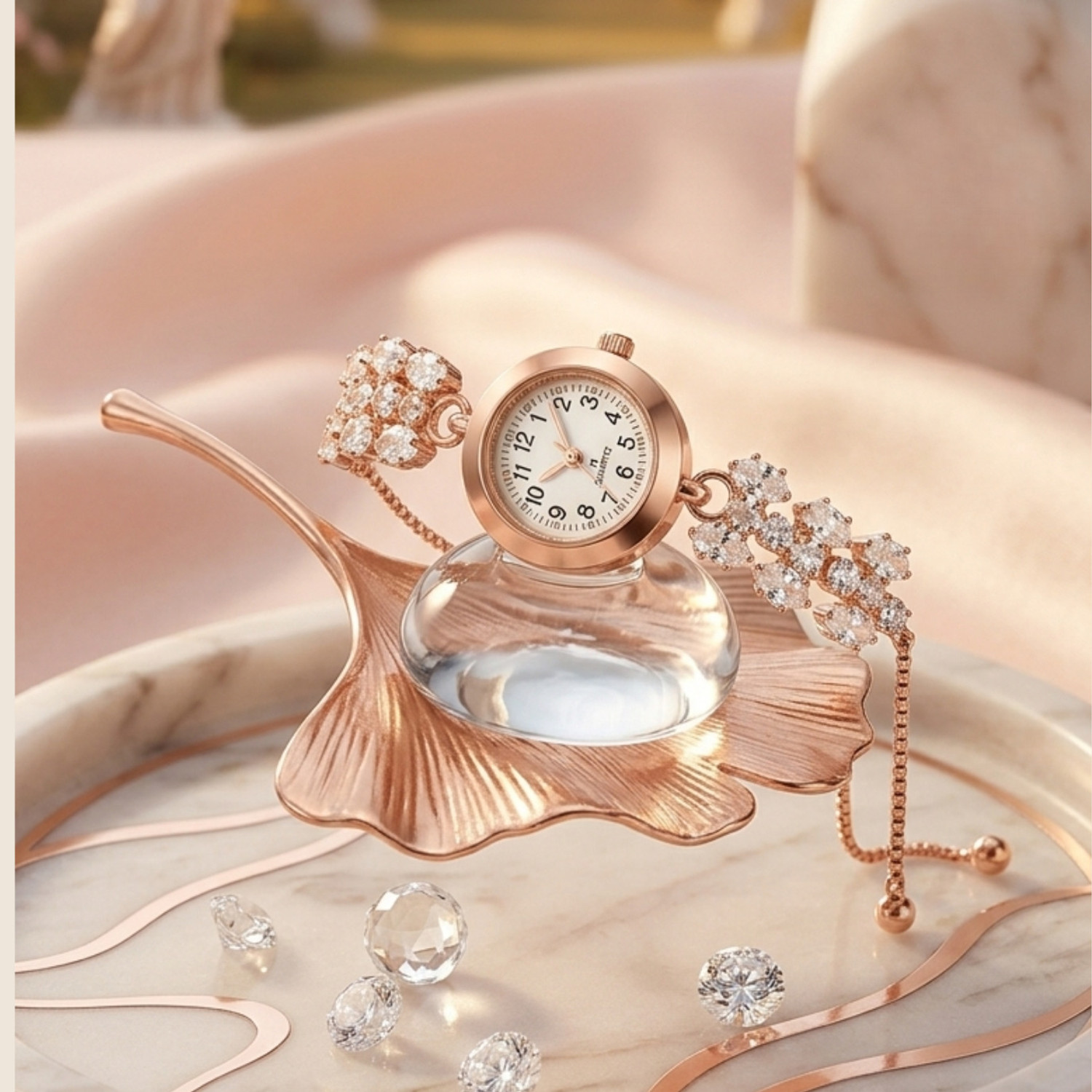 Image of Lush Mode Studio Bracelet Watch for Women and Girls Fashion Crystal Bracelet Watch Series Analog Watch - For Women