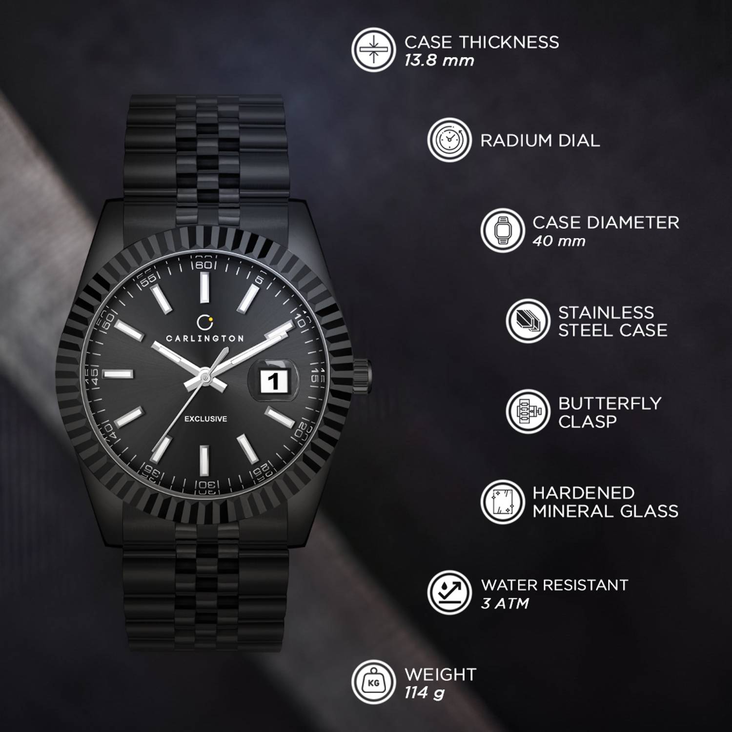 Carlington 8811 Premium Men's Watch - Image 4