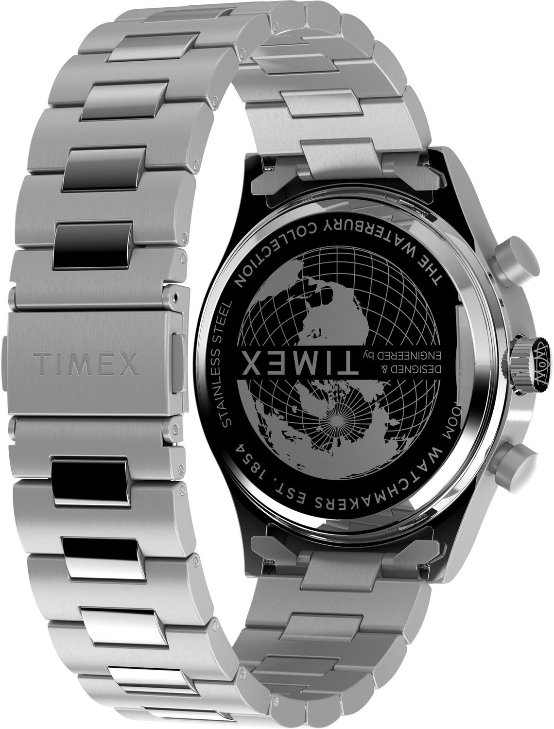 Image of TIMEX TW2W47800UJ Waterburry Round 43mm Black Dial Analog Watch - For Men
